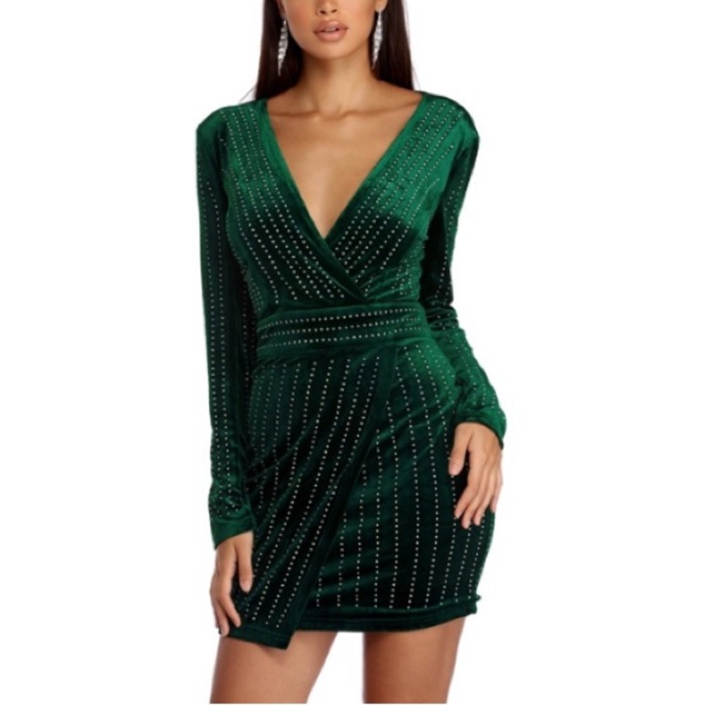 Cassie Velvet Wrap Dress